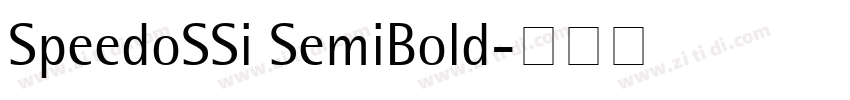 SpeedoSSi SemiBold字体转换